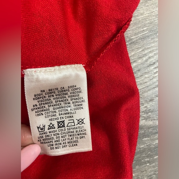 Leifnotes Red Casual Dress w Anchors &  ships size XS - Picture 8 of 11